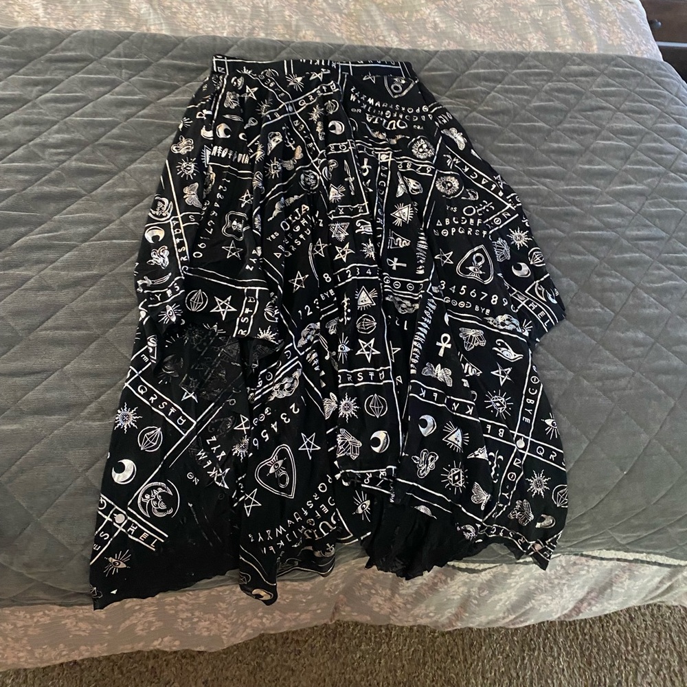 Ouija Board Handkerchief Skirt Blackmilk
